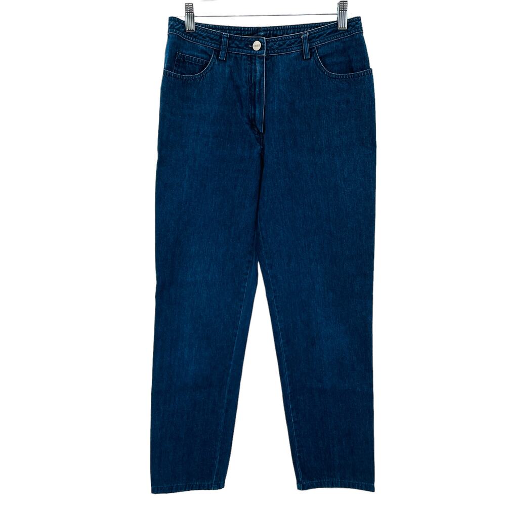 Emanuel Liberte Women's Blue Denim Mid Rise Basic Straight Leg Jeans Size 6/40
